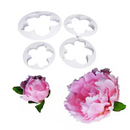 Cortador de Pétalas de Flor Peônia 4 Pçs Para Decorar
