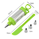 1 Seringa Decoradora de Bolo Com 4 Bicos e 1 Espátula de Plástico