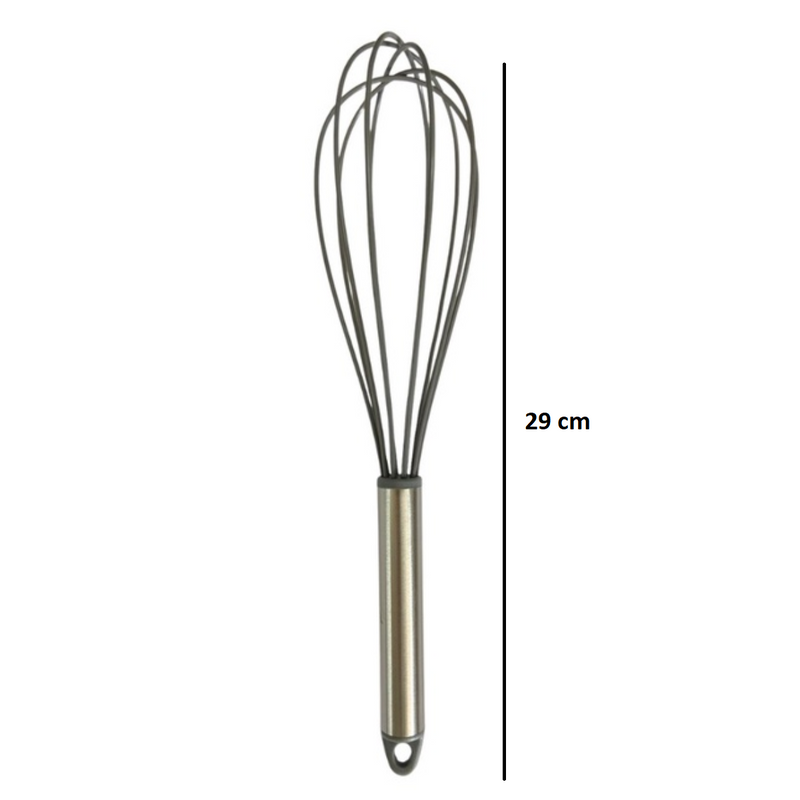 Kit Utensílios Espátula Silicone + Fouet Batedor de Claras