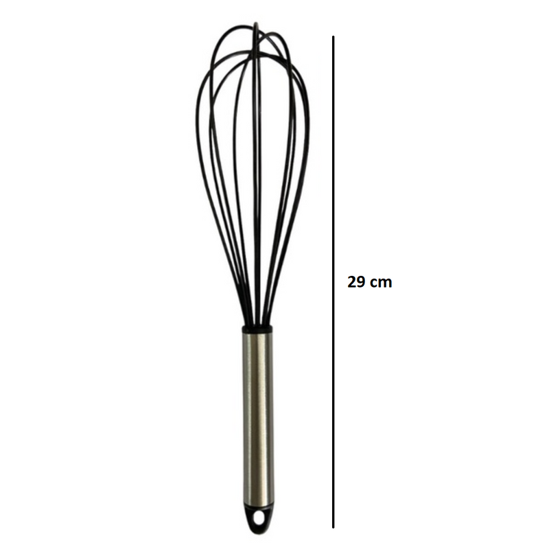 Kit Utensílios Espátula Silicone + Fouet Batedor de Claras