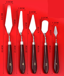 Kit Com 5 Espátulas Para Pintura e Artesanato Vários Tamanhos