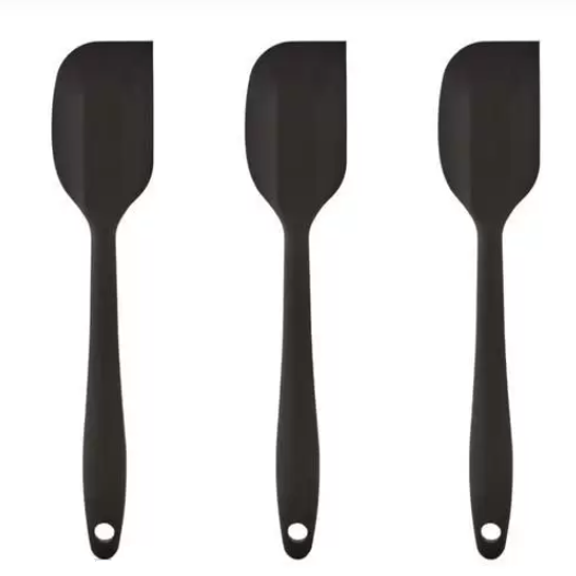 3 Espátulas De Cozinha Silicone Maciço Multiuso Pão Duro