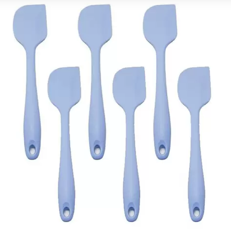 6 Espátulas 27 Cm Pão Duro Reforçada Silicone Maciço Multiuso