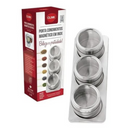 Porta Condimentos Magnético Inox 3 Peças