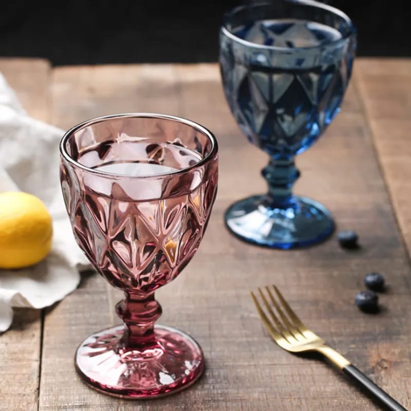 Jogo de Taças Vidro Primeira Linha Vinho Agua Linha Diamond