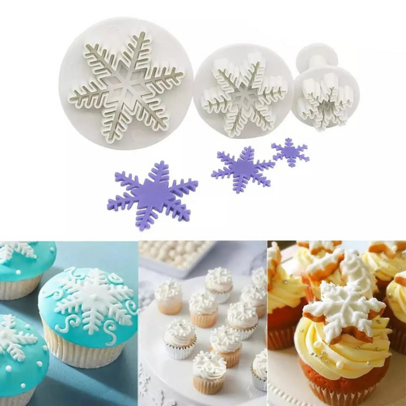 Ejetores Para Confeitaria Cortador de Flocos de Neve