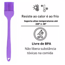 Pincel 26 Cm de Silicone Para Cozinha Confeitaria