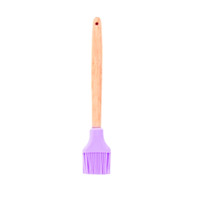 Pincel Com Cabo de Madeira e Ponta de Silicone