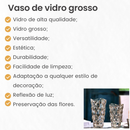 Vaso de Vidro Grosso Primeira Linha Flores Decoração Sala