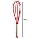 Fouet Batedor 29 Cm Inox Silicone Ovos Massas Bolos Cremes