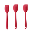 3 Espátulas 21 Cm Pão Duro Silicone Maciço Reforçada