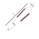 Kit Churrasco 4 Pçs Cabo Madeira Inox Garfo Pinça Faca Chaira