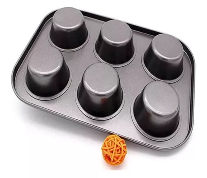 Forma Anti Aderente 6 Cavidades Petit Gateau Pão Queijo