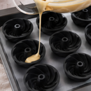 Kit 12 Formas Para Bolo Pudim Cupcake Silicone Antiaderente
