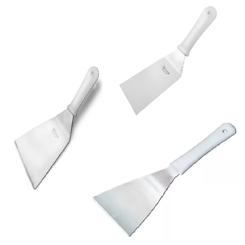Kit 3 Espátulas Aço Inox Lanche Chapeiro Pizza Cozinha