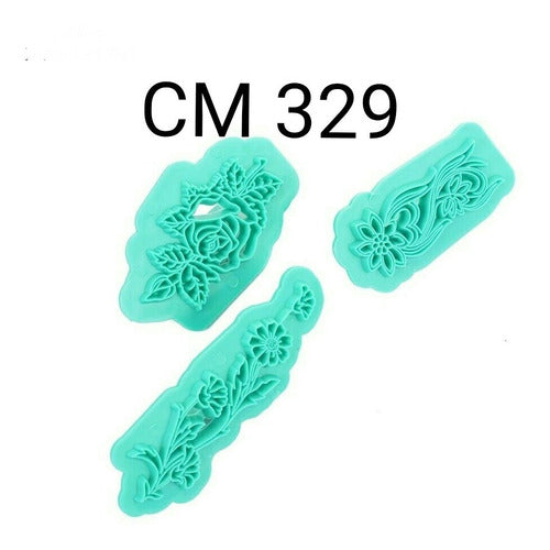 Marcadores 3 Pçs Carimbo Para Pasta Americana ou Biscuit CM 329