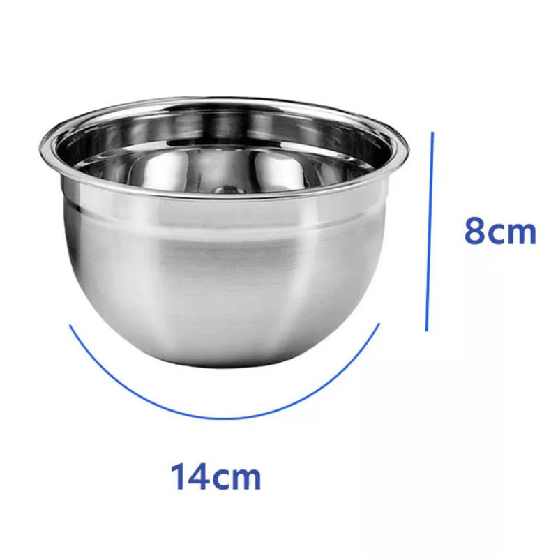 Tigela 500 ML Mixing Bowl em Aço Inox Para Salada Cozinha