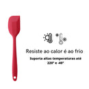 6 Espátulas 27 Cm Pão Duro Reforçada Silicone Maciço Multiuso