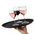 10 Bandejas 40 Cm Garçom Redonda Emborrachada Antiderrapante