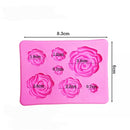 Molde de Silicone Mini Rosas Para Confeitaria e Artesanato F 380