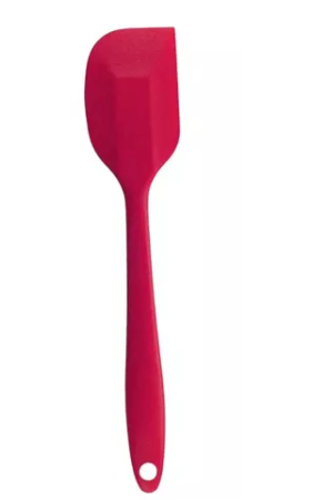 Kit Com 2 Espátulas - Silicone Pão Duro 27 Cm + Raspadora Aço Inoxidável