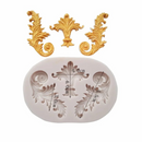 Molde de Silicone Arabesco Folha Para Confeitaria e Biscuit