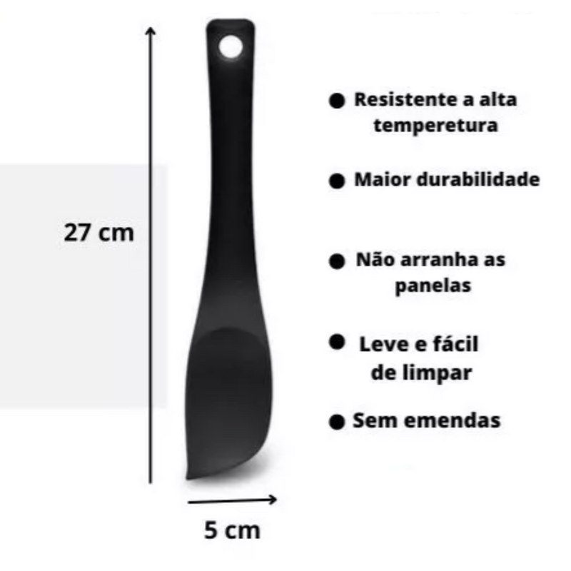 2 Espátulas Raspadoras Pão Duro Reforçada Ponta Firme Silicone