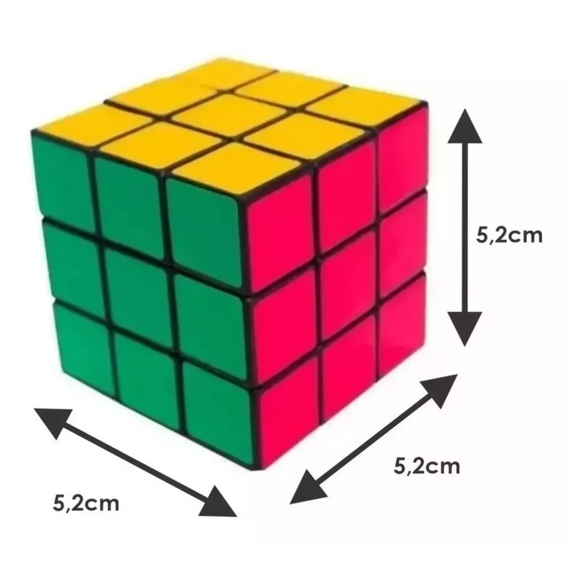 5 Cubos Mágicos Interativo e Colorido 3X3 5 Cm