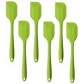 6 Espátulas 21 Cm Pão Duro Silicone Maciço Reforçada