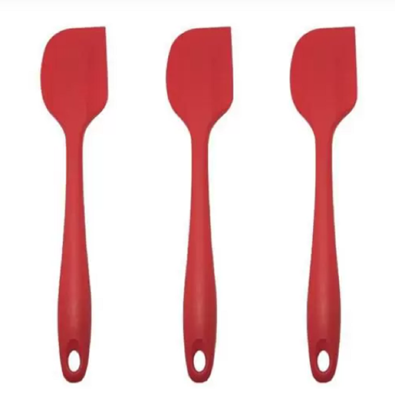 3 Espátulas De Cozinha Silicone Maciço Multiuso Pão Duro