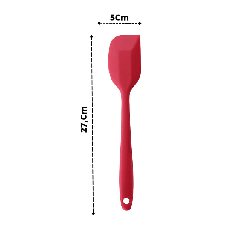 3 Espátulas De Cozinha Silicone Maciço Multiuso Pão Duro