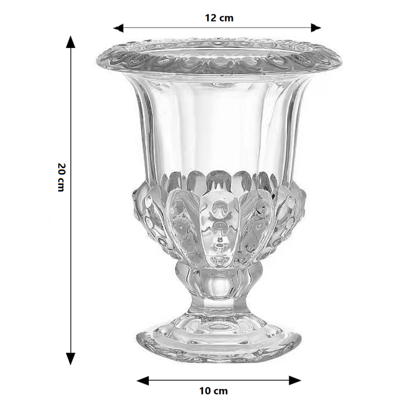 Vaso Para Decoração Cristal Vidro Transparente e Elegante
