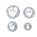 Cortador de Flor Peônia 4 Pçs Para Confeitaria e Artesanato