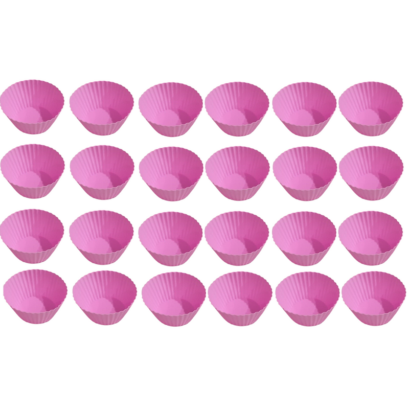 24 Mini Formas Para Bolo Cupcake de Silicone