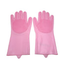 Par de Luvas de Silicone Esponja Multiuso