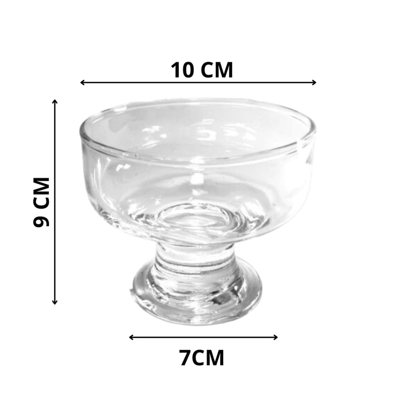Kit 6 Taças Vidro Bowl Doces Sorvete Sobremesa Cozinha