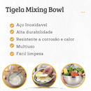 Tigela 1,6 Litros Mixing Bowl em Aço Inox Para Salada Cozinha