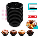Kit 12 Formas Para Bolo Pudim Cupcake Silicone Antiaderente