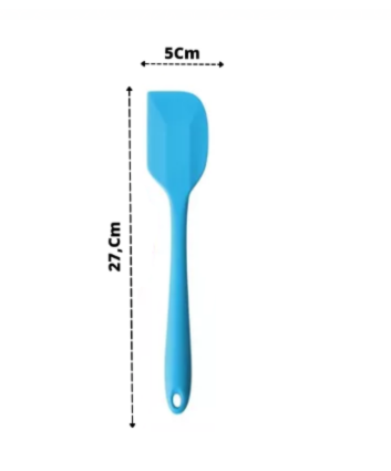 2 Espátulas 27 Cm Pão Duro Silicone Maciço Reforçada