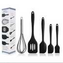 Kit 5 Peças de Utensilios de Cozinha de Silicone Antiaderente
