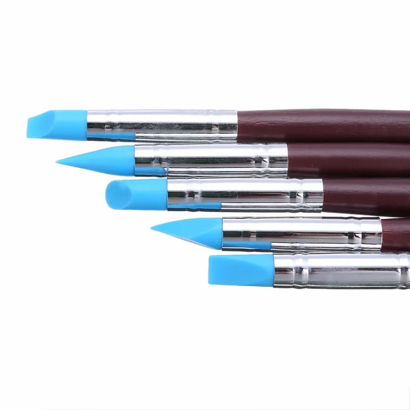 Kit Com 5 Estecas de Silicone Para Modelagem e Artesanato