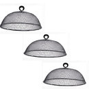 3 Telas Protetoras de Alimentos Metálica Tampa Pães Frutas