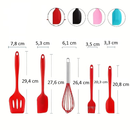 Kit 5 Peças de Utensilios de Cozinha de Silicone Antiaderente