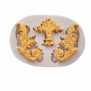 Molde de Silicone Arabesco Folha Para Confeitaria e Biscuit