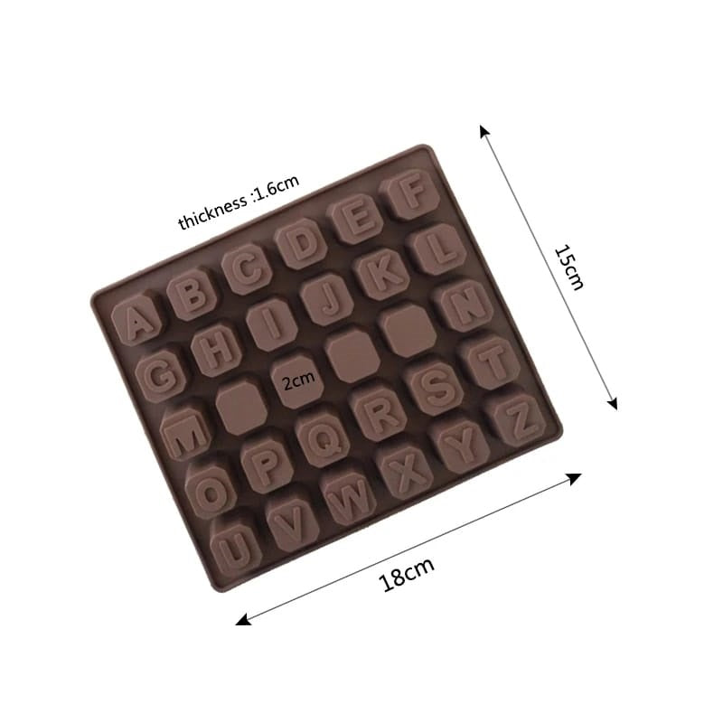 Molde de Silicone Chocolate Bombom Alfabeto CM 405