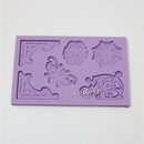 Molde de Silicone Para Confeitaria Com 6 Ornamentos CM 462