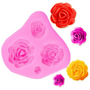 Molde de Rosas 4 Tamanhos Silicone Pasta Americana Biscuit