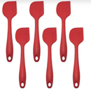6 Espátulas 27 Cm Pão Duro Reforçada Silicone Maciço Multiuso