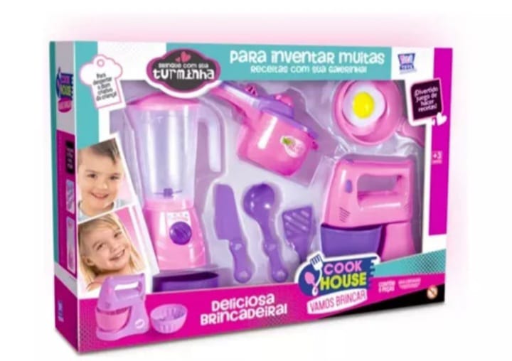 Kit Brinquedo de Cozinha Little Chef Kids Menino Menina