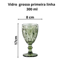 Jogo de Taças Vidro Primeira Linha Vinho Agua Linha Diamond